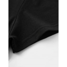 [1pc Soft Cartoon Tee] 1pc Women's Soft Stretchy Cartoon Graphic Print T-Shirt | Relaxed Fit Round Neck Short Sleeve Tee for Casual, Gym & Outdoor Activities | Machine Washable All-Season Comfort, Breathable Fabric, Playful Design