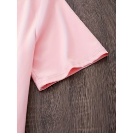 Plus Size, Women's Breast Cancer Awareness T-Shirt - Non-Transparent Black Top with Pink Boxing Gloves, Charity Event Apparel for, Survivor Gifts - Machine Washable Summer Shirt, Wear, Geometric Print, Comfortable Fabric, Casual Wear, Gift Shoppers