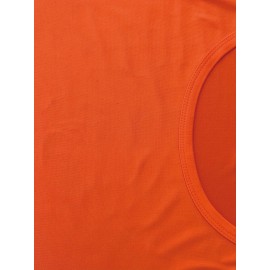 Plus Size, Women's Breast Cancer Awareness T-Shirt with Pink Ribbon & Survivor Silhouettes - Plus Size 0-5XL Oversized Short Sleeve, Soft Polyester, Round Neck Casual Comfort Fit, Year-Round Wear, Ideal Gift for Cancer Support (Vibrant Orange)