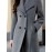 Double Breasted Lapel Longline Jacket, Elegant Long Sleeve Pockets Simple Slim Overcoat For Fall & Winter, Women's Clothing