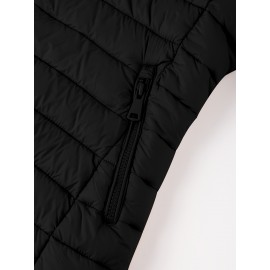 [Chic Beige Coat] Elegant Chic Beige Lightweight Nylon Women's Mid-Length Coat | Regular Fit Zipper Front for Commuting & Casual Outings